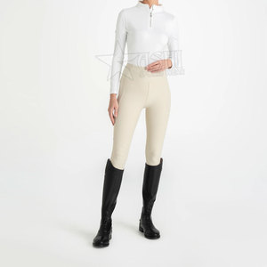 High Quality Women's Equestrian Sports Set Breathable <b>Long</b> <b>Sleeve</b> Top and Tights Stretchable <b>Base</b> <b>Layer</b> for Horse Riding - Product Image 1