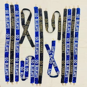 Correa de Bolso Personalizable Hecha a Mano con Cuentas de Vidrio Bordadas y Lentejuelas - CRYSTAL CRAFT Modelo 2064 para Bolsos de Mujer - Product Image 2