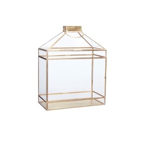 Nuevo Farol Metálico con Vidrio para Decoración del Hogar y Jardín, Portavelas Navideño Hecho a Mano, Precio al por Mayor - Product Image 1