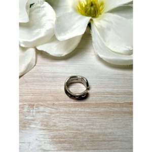 <b>Adjustable</b> Sterling Silver Statement <b>Ring</b> Navajo Handmade Ethnic Cluster Design Platinum with Natural Stone for Everyday Wear - Product Image 4