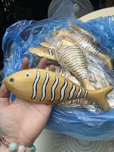 Poisson en bois peint pour décoration murale colorée-Poisson antique de 99 Gold Data Vietnam - Product Image 3