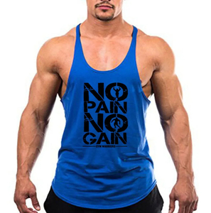 Camisetas sin mangas de entrenamiento con estampado de diseño personalizado para hombre de talla grande 100% algodón ropa de gimnasio Stringer estilo informal - Product Image 2