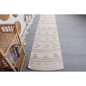 Alfombra Turca, Alfombra de Pasillo de 2.3x10.1 pies, Alfombra Kilim Beige Estilo Suroeste - Product Image 1