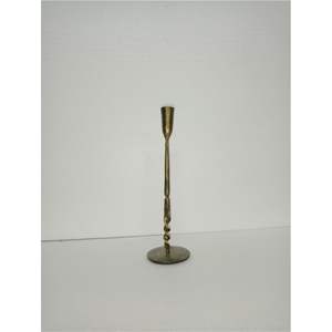 Wholesale Elegant Brass Finish Metal Candlestick | Tall <b>Tapered</b> <b>Candle</b> Holder for Wedding Events Durable Zinc Alloy/Brass Table - Product Image 5