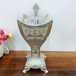 Ensemble de brûleur à encens en métal Bakhoor arabe exquis, style moyen-oriental décoratif pour le salon, 100% naturel, écologique, fait à la main - Product Image 2