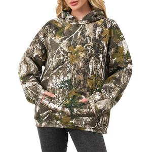 Pull à capuche antistatique et respirant en polaire camouflage pour homme, avec cordon de serrage, pour automne et hiver - Product Image 1
