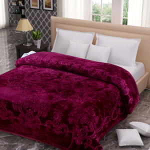 เตียงคู่ผ้าห่มขนมิงค์2ชั้น100% โพลีเอสเตอร์ - Product Image 3