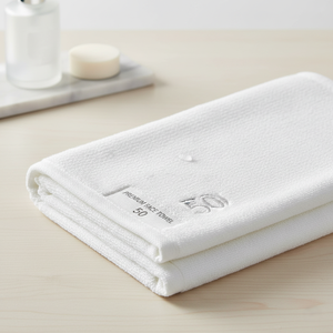 Toalla DE CARA cuadrada de algodón suave doble pilled 50g diseño ligero hipoalergénico altamente absorbente para uso diario en hoteles - Product Image 2