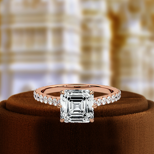 Anillo de Compromiso con Diamante Cultivado en Laboratorio de 1 Quilate, Corte Asscher, Anillo de Aniversario, Certificado IGI, Oro Blanco de 14 Quilates, el Mejor Regalo para Ella en su Día Especial - Product Image 4