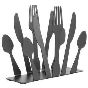 High Quality Black Perforated Metal Napkin Holder Reusable Eco-Friendly Durable Modern <b>the</b> Metal Wave for Wedding Dinnerware - Product Image 3