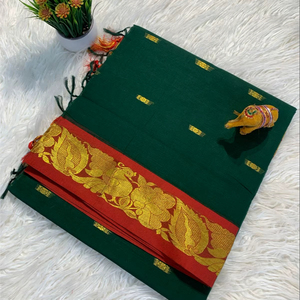 Meilleure vente Bollywood indien Look riche Fancy Ethnic Wear Sari en coton et soie Dernier chemisier d'exportation le plus tendance Vêtements de fête exclusifs - Product Image 1