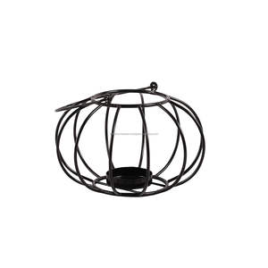 Portavelas y Porta Té de Calabaza de Metal Negro Antiguo, Hechos a Mano, Ecológicos, Duraderos, Decoración para el Hogar - Product Image 3