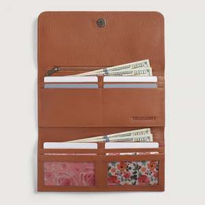 Taylor Brown Genuine Leather <b>RFID</b> Continental Slim <b>Wallet</b> (Vegetable Tanned Open Closure) - Product Image 5