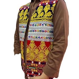 Gilet sans manches pour homme, style afghan traditionnel, fait main, respirant, séchage rapide, pour mariage, festival, export, vente en gros - Product Image 1
