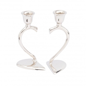 Accessoires de décoration de mariage Bougeoir en métal couleur argent Bougeoir décoratif de mêmes tailles/support pour l'éclairage - Product Image 5