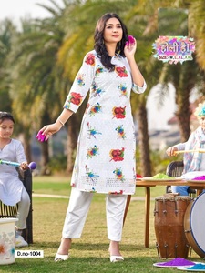 Chicana Kurtis ผ้าฝ้ายพิมพ์ลายดิจิ-ต้าแฟนซีอินเดียและปากีสถาน - Product Image 6