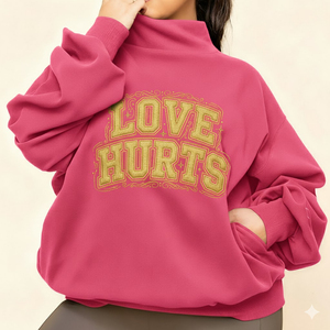 Sudadera de lana de manga larga con cuello simulado para mujer de alta calidad con logotipo frontal personalizado 360g 100% algodón invierno Anti-Pilling secado rápido - Product Image 1