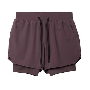 Evertop กางเกงขาสั้นผู้ชายสีทึบย้อมสีล้วน, กางเกงบ็อกเซอร์สำหรับใส่เล่นฟิตเนสเอวกลางระบายอากาศได้ดีทำจากโพลีเอสเตอร์ย้อมสีเรียบ - Product Image 5