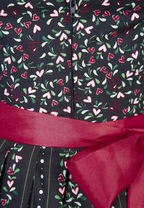 Venta al por mayor señoras Dirndl vestido único estilo bávaro 100% algodón botón frontal patrón sólido tejido frente vestido ecológico - Product Image 5