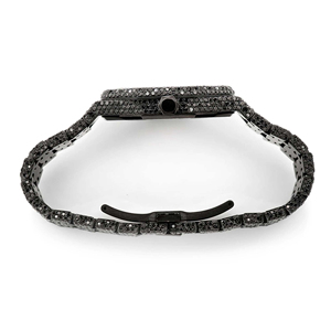 Reloj de Acero Inoxidable con Incrustaciones de Moissanita y Cuarzo, con Esfera Romana de Cristal - Product Image 4