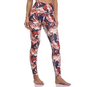 Leggings maxi longueur en tricot à taille haute, à fleurs, respirants, extensibles, durables, pour le fitness et le yoga - Product Image 3