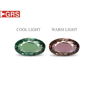 Alexandrite en forme de cœur, pierre précieuse facettée, 1,40 carat, couleur vert-rouge, synthétique, chalcédoine, minéral, 8 mm x 1 mm - Product Image 4