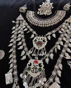 Graceful Stainless Steel Islamic Afghan Women's <b>Jewelry</b> Set <b>Crystal</b> Rhinestone Traditional Cultural Elegance for Weddings Party - Product Image 2