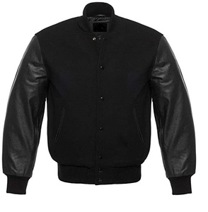 OEM personalizado de alta calidad Varsity chaqueta clásica de cuero de manga de algodón poliéster Chenille parche bordado Varsity chaqueta de los hombres - Product Image 2