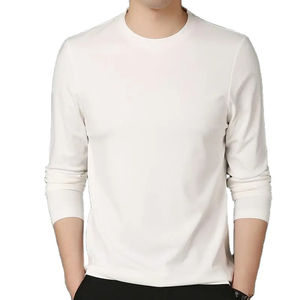 Camiseta de Algodón para Hombre, Manga Larga, Estilo Pullover, 100% Algodón Tejido, Transpirable, Primavera 2026, Nuevo Modelo Personalizado - Product Image 4
