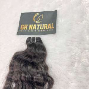 Extensiones de mechones de cabello humano de templo indio de doble trama, máquina de Color negro Natural rizado 100% de un solo donante sin procesar - Product Image 6