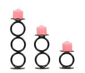 Anneau rond Balance Base Bougeoir Pièce unique Bougeoir Noir Bonne qualité Bougeoir Comptoir Lustre - Product Image 6