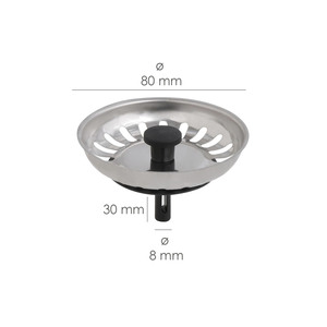 Valvola di scarico per lavello, in acciaio inossidabile T-93bp-115 1 1/2 - Product Image 2