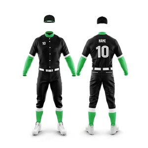 Ensemble d'uniformes de baseball pour hommes maillots de baseball adultes respirants avec bouton et personnalisation par sublimation des options disponibles - Product Image 4