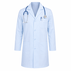 Blouse de laboratoire médicale personnalisée, uniforme professionnel de couleur unie pour médecin, tenue d'infirmière à manches longues de qualité supérieure, vêtements pour pharmacie et hôpital - Product Image 3