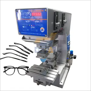 DX-MINI-90 चश्मा मंदिर लोगो 1 रंग स्याही कप पैड प्रिंटिंग मशीन चश्मा लेग टैम्पो प्रिंटिंग मशीन