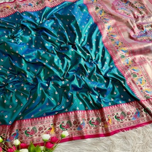 Exclusive Paithani With Zari Work <b>Saree</b> Woman Fashion Manufacturer From Surat At Lowest Rate - Product Image 1