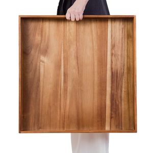 <b>Large</b> Handmade Wooden Serving <b>Tray</b> Unique Designer Customized Shape Platter for Kitchen Home Use Food Serving - Product Image 2