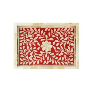 SCI meilleure vente à la main en incrustation d'os plateau de service belle incrustation de résine indienne fabriqué à la main meilleur vendeur - Product Image 6