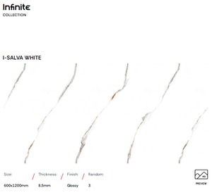 Azulejos de Porcelana con Aspecto de Mármol para Piso y Pared, Tamaño Completo para Garaje, 600X1200mm, Azulejos de Mármol Pulido para Pisos y Paredes de Hoteles y Hogares - Product Image 6