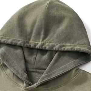 2025 personnalisé imprimé lavé à l'acide sweats à capuche Vintage surdimensionné Streetwear pull coton polaire respirant OEM usine fournisseur - Product Image 2