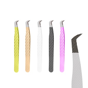 Pince à cils durable Pince à épiler pour extension de cils Pince à épiler disponible dans toutes les couleurs - Product Image 1