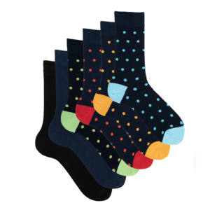 Calcetines Cortos de Algodón Cálidos para Hombre, 6 Pares, Diseño de Lunares, Alta Calidad, Estilo Diario, Talla Única, Desechables, con Logotipo en la Parte Inferior, para Invierno - Product Image 4