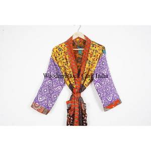 Unique Handmade Elegant Vintage Japanese Silk Floral Kimono Robe Women Bohemian Long Summer <b>Wedding</b> Jacket Bikini <b>Cover</b> - Product Image 2