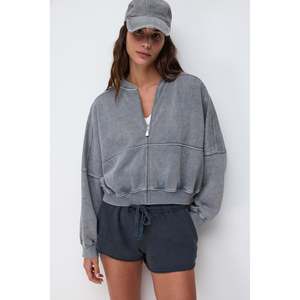 Chaqueta Bomber Extra Grande con Cierre Relaxed Fit - Product Image 3