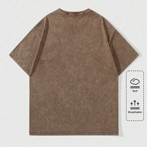 T-shirts d'été surdimensionnés vintage avec finition lavée à l'acide et toutes les options d'impression et de couture de logo personnalisé pour les marques - Product Image 2