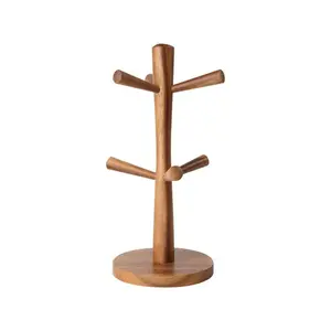 Kitchen Wooden Glass Holder Tea Tree Cup Hanger Customized Size Cheap Price and Sale