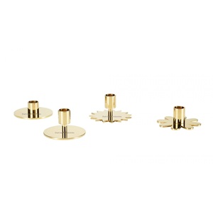 Portavelas cónico de latón decorativo para fiestas de eventos de boda, velas de mesa hechas a mano de alta calidad chapadas en oro - Product Image 3