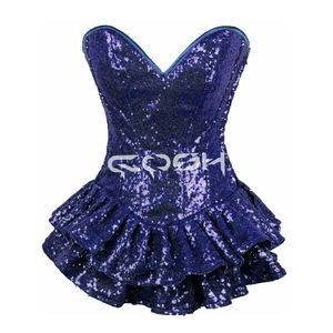 Vestido Corsé de Lentejuelas Plateadas para Moda y Discoteca |   Pedidos personalizados al por mayor disponibles - Product Image 5