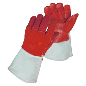 Vêtements de travail d'hiver haute visibilité Gants en cuir de vachette renforcé à grain de vache Sécurité à l'abrasion pour le soudage TIG Heavy Duty - Product Image 3