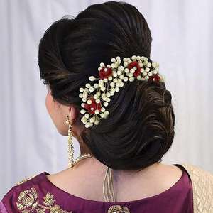 Tip Top Fashions Pierre autrichienne et perle Broche cheveux floraux 1505444A Alliage de zinc plaqué or - Product Image 1